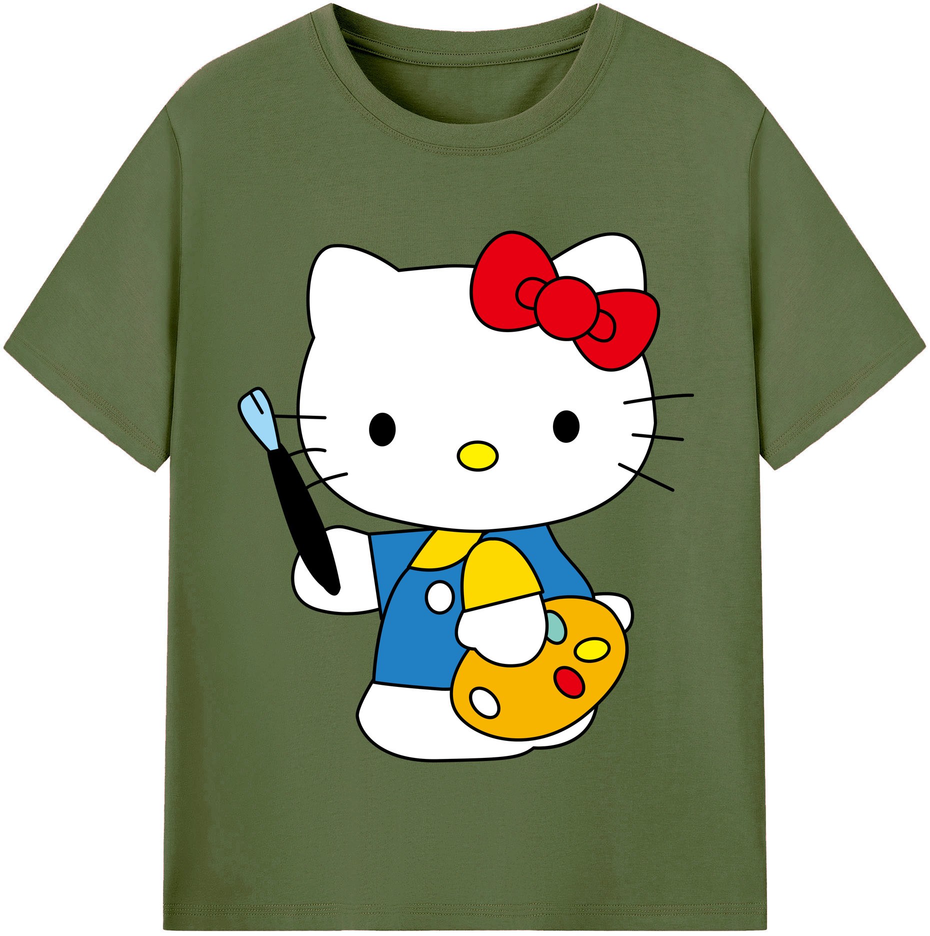 （画像用） Hello Kitty ハローキティ 綿100％半袖Tシャツ（フロントプリント）